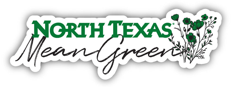 North Texas Script Floral Sticker/Magnet - Officially Licensed School Pride Decor 