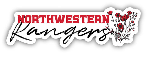 Northwestern Oklahoma State University Script Floral Sticker/Magnet - Officially Licensed School Pride Decor 