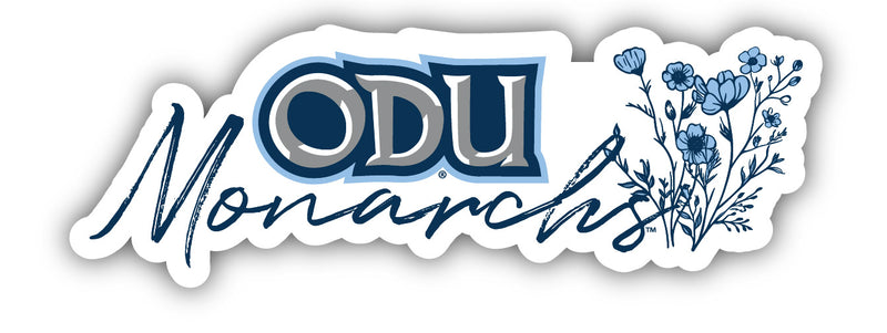 Old Dominion Monarchs Script Floral Sticker/Magnet - Officially Licensed School Pride Decor 