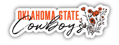Oklahoma State Cowboys Script Floral Sticker/Magnet - Officially Licensed School Pride Decor 