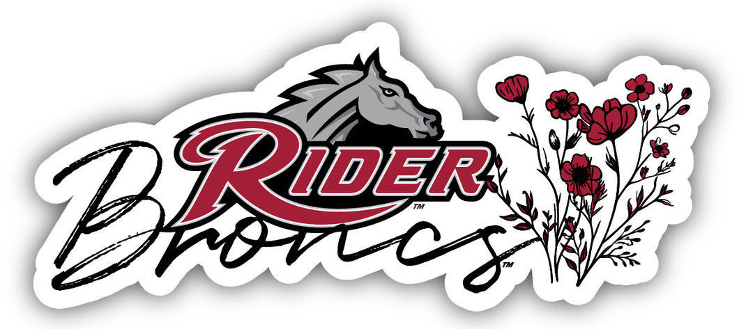 Rider University Broncs Script Floral Sticker/Magnet - Officially Licensed School Pride Decor 
