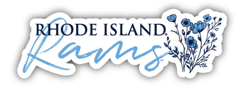 Rhode Island University Script Floral Sticker/Magnet - Officially Licensed School Pride Decor 