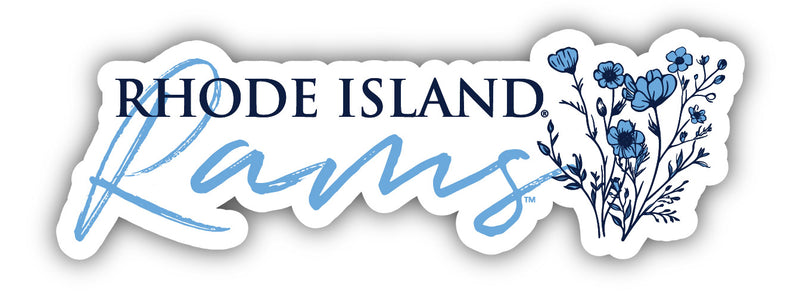 Rhode Island University Script Floral Sticker/Magnet - Officially Licensed School Pride Decor 