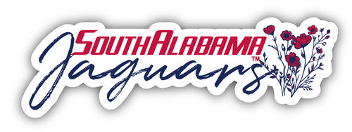 University of South Alabama Script Floral Sticker/Magnet - Officially Licensed School Pride Decor 