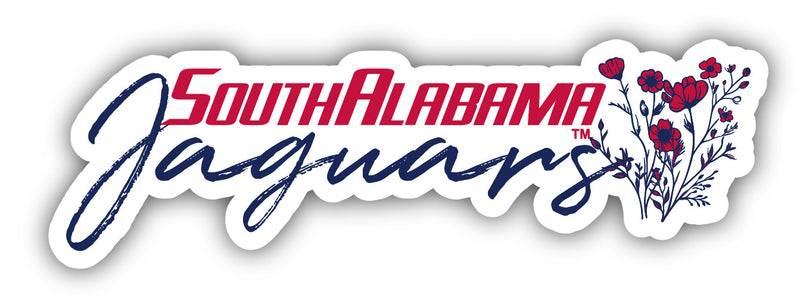 University of South Alabama Script Floral Sticker/Magnet - Officially Licensed School Pride Decor 