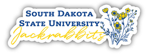South Dakota State Jackrabbits Script Floral Sticker/Magnet - Officially Licensed School Pride Decor 