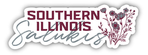 Southern Illinois Salukis Script Floral Sticker/Magnet - Officially Licensed School Pride Decor 