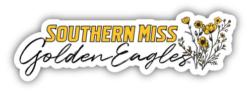 Southern Mississippi Golden Eagles Script Floral Sticker/Magnet - Officially Licensed School Pride Decor 
