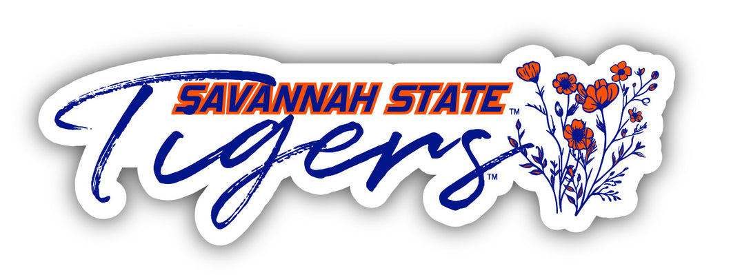 Savannah State University Script Floral Sticker/Magnet - Officially Licensed School Pride Decor 