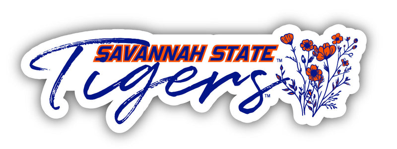 Savannah State University Script Floral Sticker/Magnet - Officially Licensed School Pride Decor 