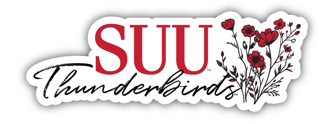 Southern Utah University Script Floral Sticker/Magnet - Officially Licensed School Pride Decor 
