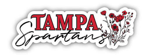 University of Tampa Spartans Script Floral Sticker/Magnet - Officially Licensed School Pride Decor 