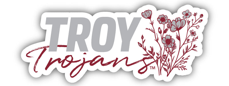 Troy University Script Floral Sticker/Magnet - Officially Licensed School Pride Decor 