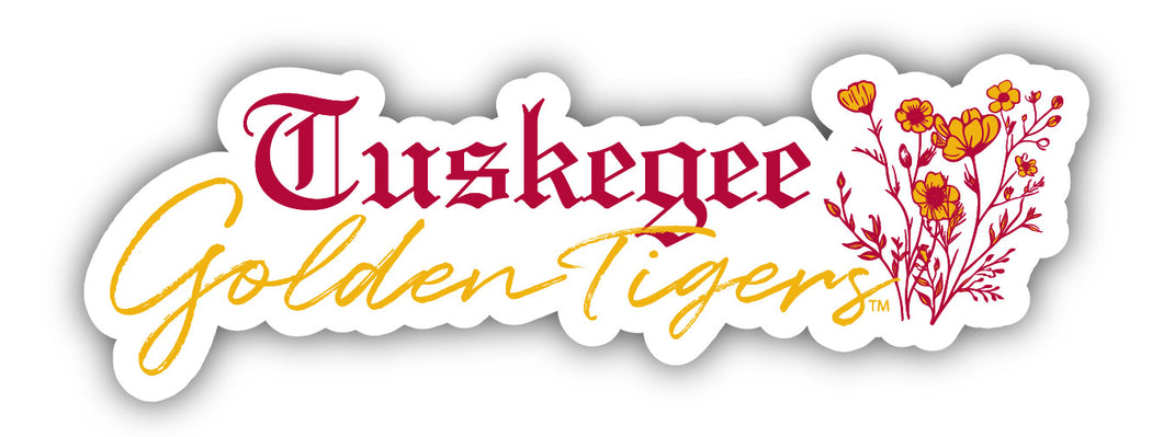 Tuskegee University Script Floral Sticker/Magnet - Officially Licensed School Pride Decor 