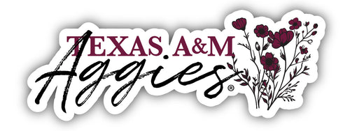 Texas A&M Aggies Script Floral Sticker/Magnet - Officially Licensed School Pride Decor 