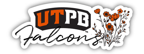 University of Texas of the Permian Basin Script Floral Sticker/Magnet - Officially Licensed School Pride Decor 