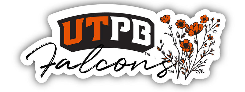 University of Texas of the Permian Basin Script Floral Sticker/Magnet - Officially Licensed School Pride Decor 