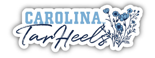 UNC Tar Heels Script Floral Sticker/Magnet - Officially Licensed School Pride Decor 
