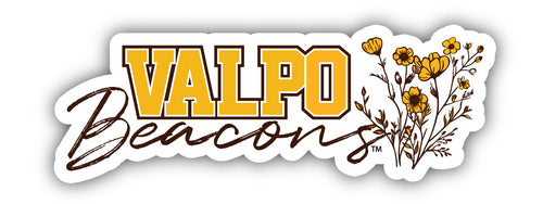 Valparaiso University Script Floral Sticker/Magnet - Officially Licensed School Pride Decor 
