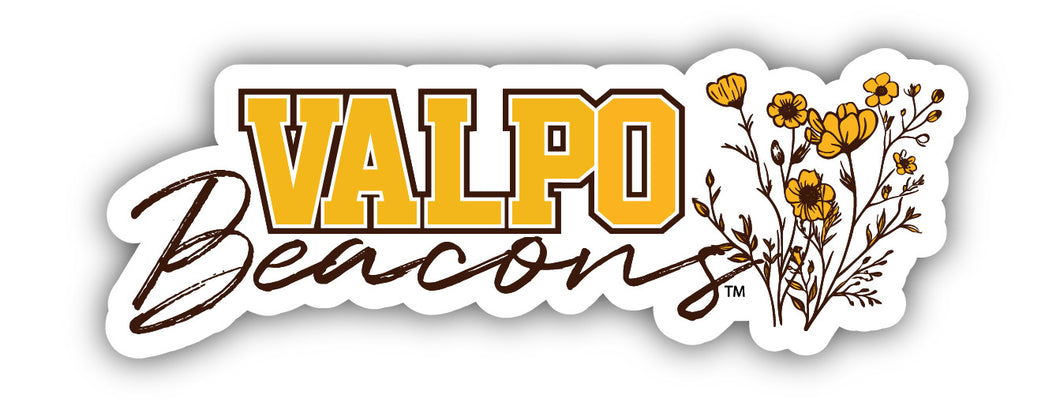 Valparaiso University Script Floral Sticker/Magnet - Officially Licensed School Pride Decor 