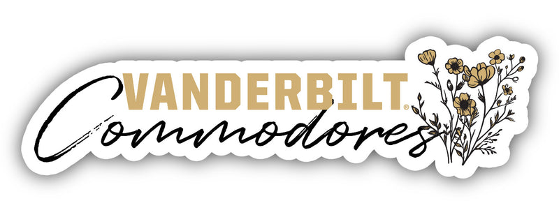 Vanderbilt University Script Floral Sticker/Magnet - Officially Licensed School Pride Decor 