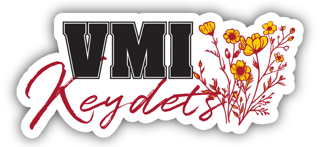 VMI Keydets Script Floral Sticker/Magnet - Officially Licensed School Pride Decor 