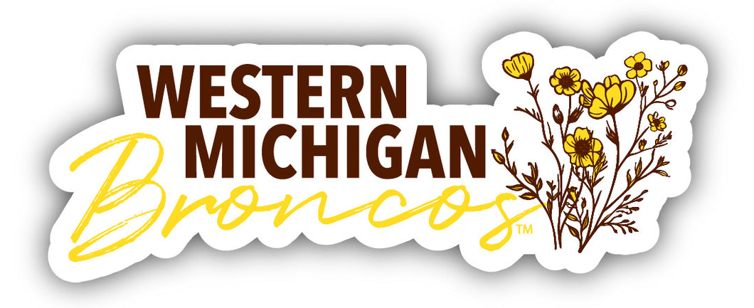 Western Michigan University Script Floral Sticker/Magnet - Officially Licensed School Pride Decor 