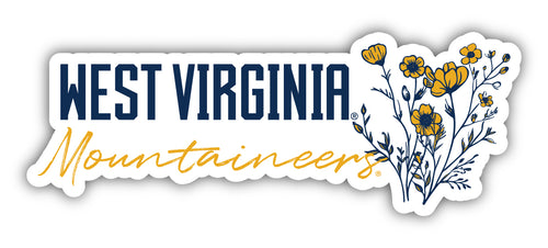 West Virginia Mountaineers Script Floral Sticker/Magnet - Officially Licensed School Pride Decor 