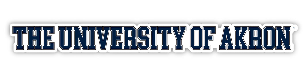 Akron Zips Officially Licensed College Text Vinyl Decal – White, Clear and Holographic
