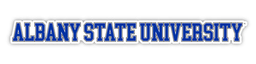 Albany State University Officially Licensed College Text Vinyl Decal – White, Clear and Holographic