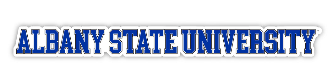 Albany State University Officially Licensed College Text Vinyl Decal – White, Clear and Holographic