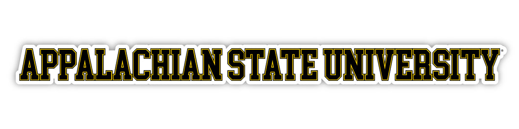 Appalachian State Officially Licensed College Text Vinyl Decal – White, Clear and Holographic