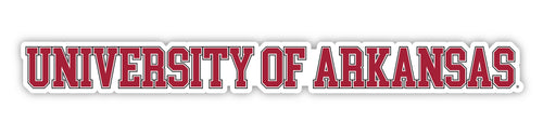 Arkansas Razorbacks Officially Licensed College Text Vinyl Decal – White, Clear and Holographic