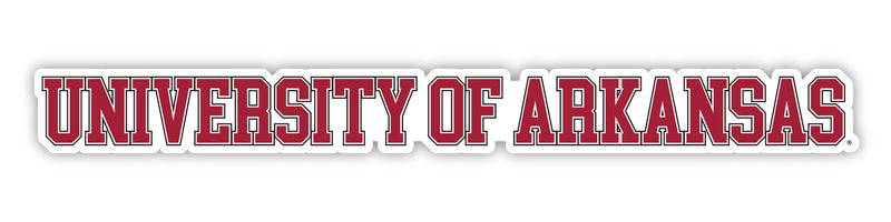 Arkansas Razorbacks Officially Licensed College Text Vinyl Decal – White, Clear and Holographic