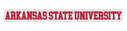 Arkansas State Officially Licensed College Text Vinyl Decal – White, Clear and Holographic