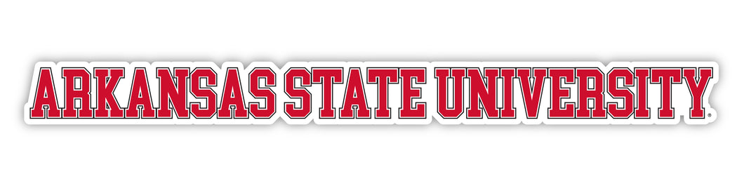 Arkansas State Officially Licensed College Text Vinyl Decal – White, Clear and Holographic
