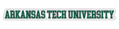Arkansas Tech University Officially Licensed College Text Vinyl Decal – White, Clear and Holographic