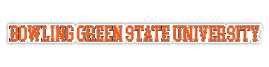 Bowling Green Falcons Officially Licensed College Text Vinyl Decal – White, Clear and Holographic