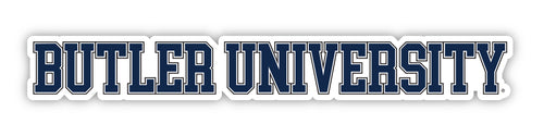 Butler Bulldogs Officially Licensed College Text Vinyl Decal – White, Clear and Holographic