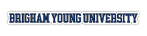 Brigham Young Cougars Officially Licensed College Text Vinyl Decal – White, Clear and Holographic