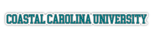 Coastal Carolina University Officially Licensed College Text Vinyl Decal – White, Clear and Holographic