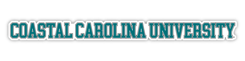 Coastal Carolina University Officially Licensed College Text Vinyl Decal – White, Clear and Holographic