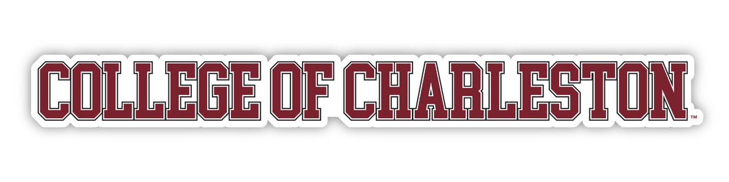 College of Charleston Officially Licensed College Text Vinyl Decal – White, Clear and Holographic