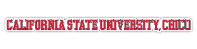 California State University, Chico Officially Licensed College Text Vinyl Decal – White, Clear and Holographic