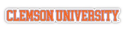 Clemson Tigers Officially Licensed College Text Vinyl Decal – White, Clear and Holographic