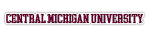 Central Michigan University Officially Licensed College Text Vinyl Decal – White, Clear and Holographic
