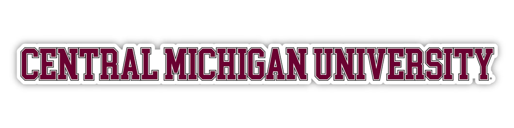 Central Michigan University Officially Licensed College Text Vinyl Decal – White, Clear and Holographic