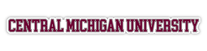 Central Michigan University Officially Licensed College Text Vinyl Decal – White, Clear and Holographic