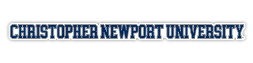 Christopher Newport Captains Officially Licensed College Text Vinyl Decal – White, Clear and Holographic