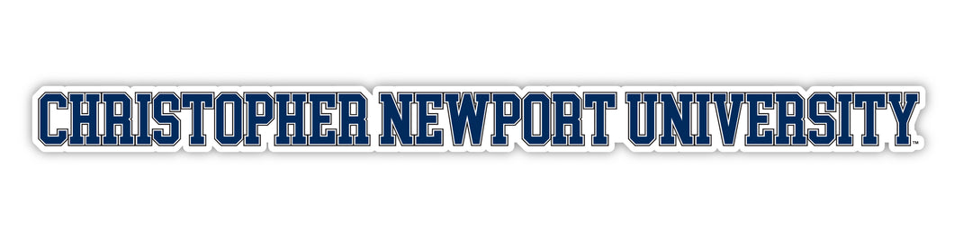 Christopher Newport Captains Officially Licensed College Text Vinyl Decal – White, Clear and Holographic